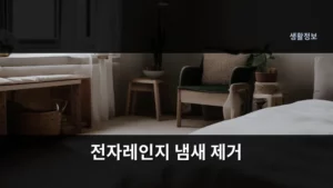 전자레인지 냄새 제거, 주방 냄새 고민 끝내는 생활 꿀팁 총정리