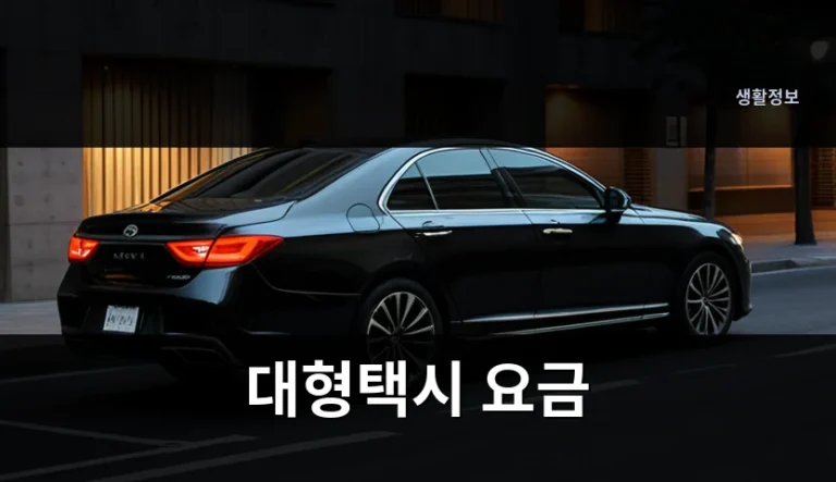 단체 이동 시 대형택시 요금 확인이 필수인 이유