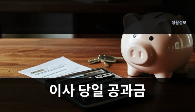 이사 당일 공과금 정산 때문에 전 집주인과 얼굴 붉히기 싫을 때