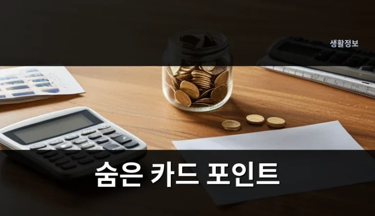 숨은 카드 포인트를 지금 당장 조회해야 하는 이유