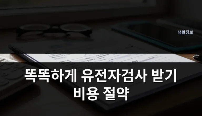 똑똑하게 유전자검사 받기 비용 절약, 내 몸의 설계도를 궁금해하며